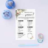 What is in Purse Winter Bridal Shower Game Card チラシ (シングル)