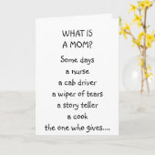 「WHAT IS MOM」 -母の誕生日 カード (黄色い花)