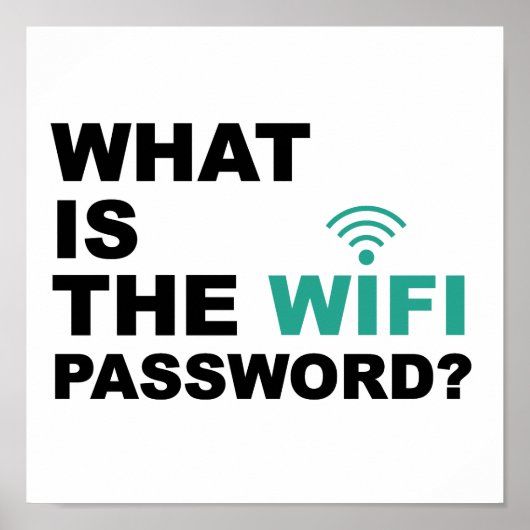 What is the WIFI Password Funny ポスター (正面)