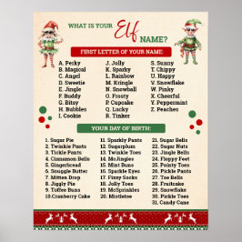 What is Your Elf Game Ugly Sweater Sign ポスター