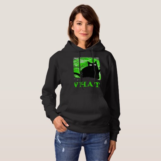 What Murderous Cat Holding Knife Halloween Costume パーカ (正面フル)