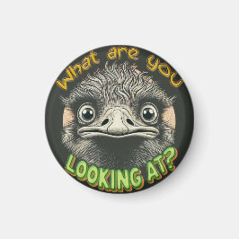  "What Ostrich Funny Face" Magnet マグネット