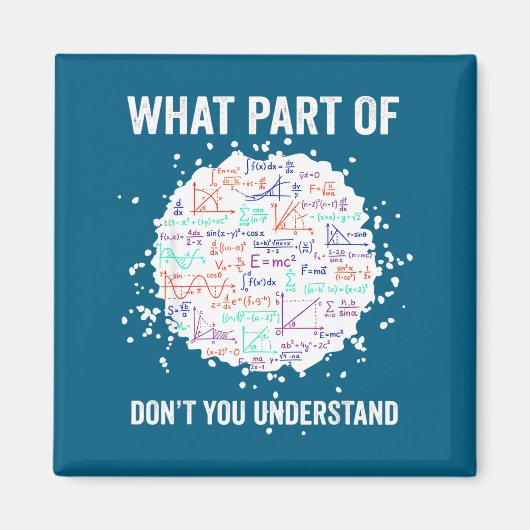 What part don't you understand funny math calculus マグネット (正面)