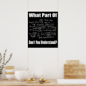 What Part Dont You Understand Funny Math Teacher ポスター (キッチン)