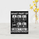 What Part Don't You Understand - Trucker Semi Truc カード (黄色い花)