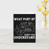 What Part Of Dont You Understand Engineer Student  カード (黄色い花)
