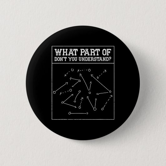 What Part Of Don't You Understand Football Coaches 缶バッジ (正面)