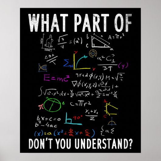 What part of dont you understand for math teacher ポスター (正面)
