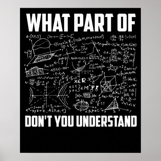 What Part Of Dont You Understand Fun Math Teacher ポスター (正面)