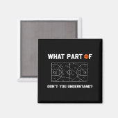 What Part Of Don't You Understand Funny Basketball マグネット (正面/裏面)