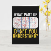 What Part Of Don't You Understand Funny Hockey Mom カード (黄色い花)
