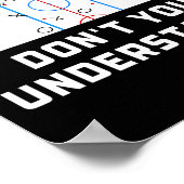 What Part Of Don't You Understand Funny Hockey Pla ポスター (角)