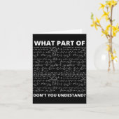 What Part Of Don't You Understand_ Funny Math Equa カード (黄色い花)