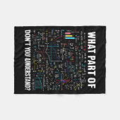 What Part Of Don't You Understand _ Funny Math Tea フリースブランケット (正面(横))