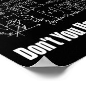 What Part Of Don't You Understand Funny Math Teach ポスター (角)