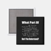 What Part Of Don't You Understand Funny Math Teach マグネット (正面/裏面)