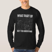 What Part Of Don't You Understand Funny Math Teach Tシャツ (正面)