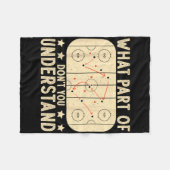What Part Of Hockey Don't You Understand Hockey Pl フリースブランケット (正面(横))