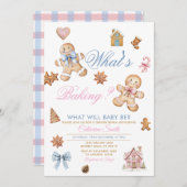 What’s Baking Gingerbread Gender Reveal Invitation 招待状 (正面/裏面)