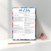 What’s in Your Phone? 4th of July Game Beads card 招待状