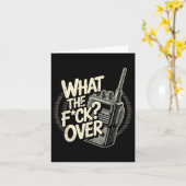 What S The F C K Over Walkie Talkie Hand Radio Sar カード (黄色い花)