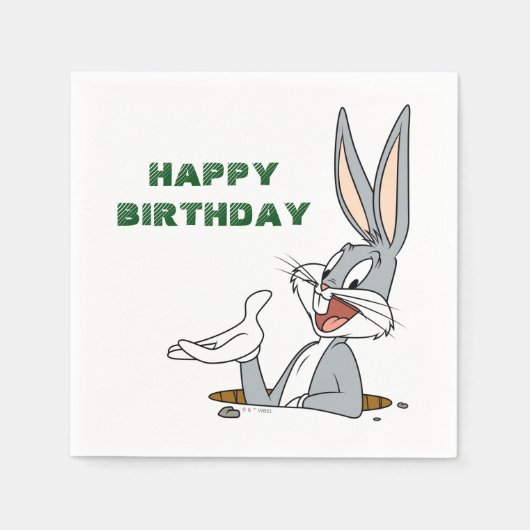 WHAT’S UP DOC?™ バッグス・バニー™ ウサギの穴 スタンダードカクテルナプキン (正面)