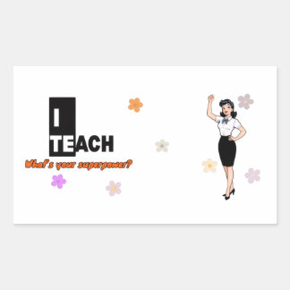 What’s Your Superpower Stickers – Teacher Gift 長方形シール