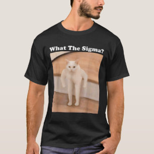 What Sigmaミーム猫ミームインターネットミームおもしろいミーム Tシャツ
