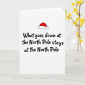 What Stays at the North Pole Funny Adult Card カード (黄色い花)