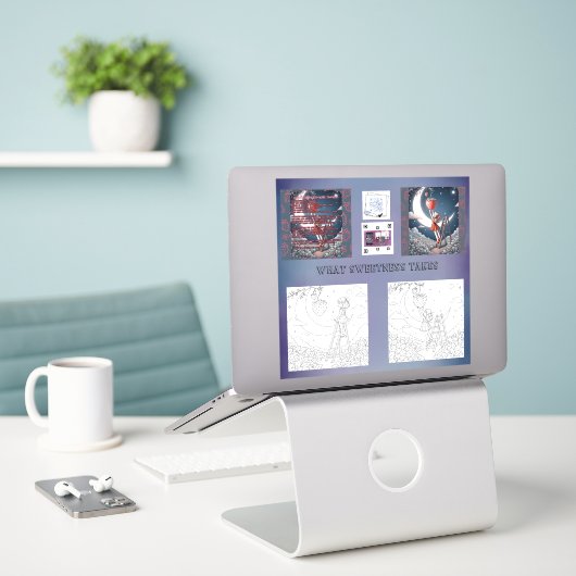 What Sweetness Takesステッカー シール (デスク上のノートパソコン)