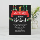 What The Christmas Baby Shower Announcement 招待状 (スタンド正面)
