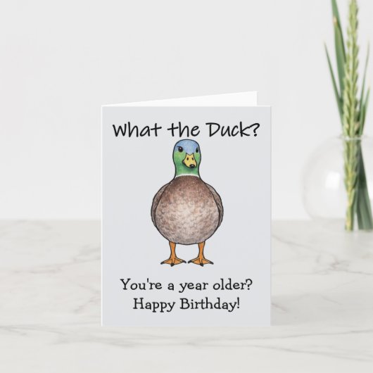 What The Duck Geburtstagskarte カード (正面)