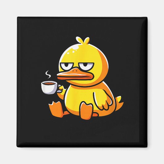 What The Duck Owner I Love Ducks Lover Funny Rubbe マグネット (正面)