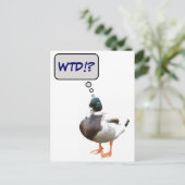 What The Duck WTDおもしろいポストカード ポストカード (スタンド正面)