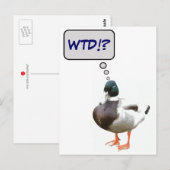 What The Duck WTDおもしろいポストカード ポストカード (正面/裏面)