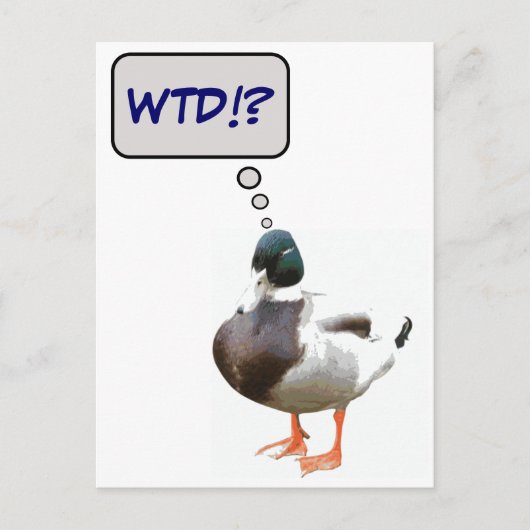 What The Duck WTDおもしろいポストカード ポストカード (正面)