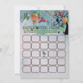 What the Elf winter Baby Shower Bingo Game Card 招待状 (正面)
