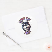 What The Fluff Paw Print Magnet ラウンドシール (封筒)