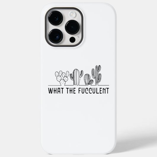 What The Fucculent Cactus Succulent Line Artミーム Case-Mate iPhoneケース (裏面)