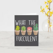 What The Fucculent Cactus Succulent Plant Gift カード (黄色い花)