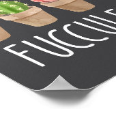 What The Fucculent Cactus Succulent Plant Gift  ポスター (角)