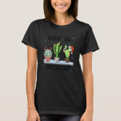 What The Fucculent Cactus Succulents Santa Hat Chr Tシャツ (正面)