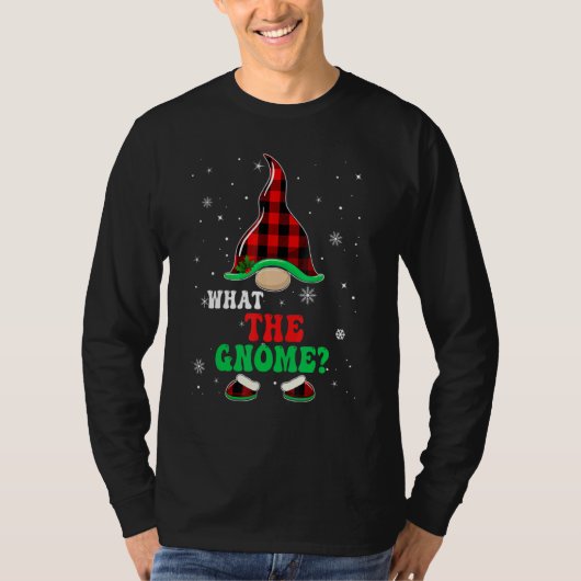 What The Gnome Buffalo Plaid Matching Christmas Gr Tシャツ (正面)
