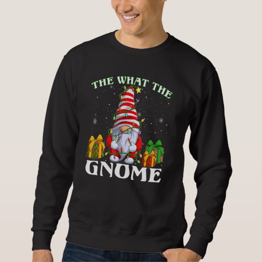 What The Gnome  Matching Family Christmas Party Pa スウェットシャツ (正面)