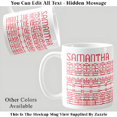 What The Heck Editable Hidden Message 153RWスラング コーヒーマグカップ