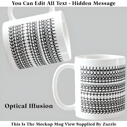 What The Heck Hidden Message 129BWおもしろい引用文Mug コーヒーマグカップ