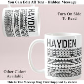 What The Heck & Name Hiddenメッセージ137BW おもしろい コーヒーマグカップ