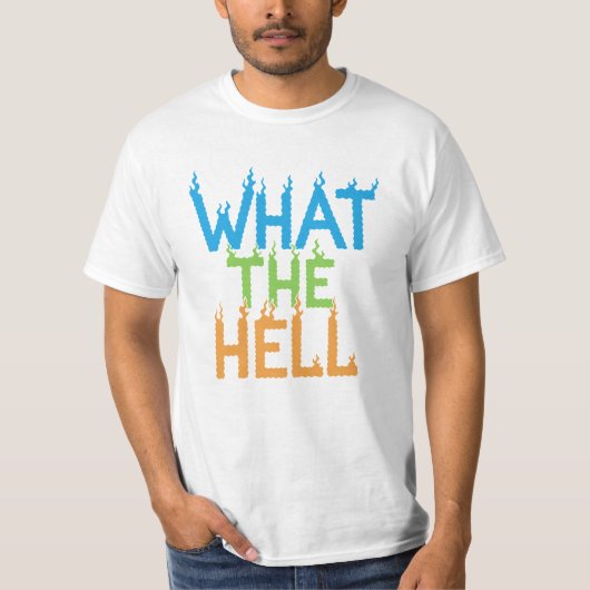 What The Hell Flame Typography Tシャツ (正面)