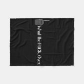 What The Over Walkie Talkie Radioおもしろい フリースブランケット (正面(横))