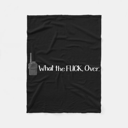 What The Over Walkie Talkie Radioおもしろい フリースブランケット (正面)